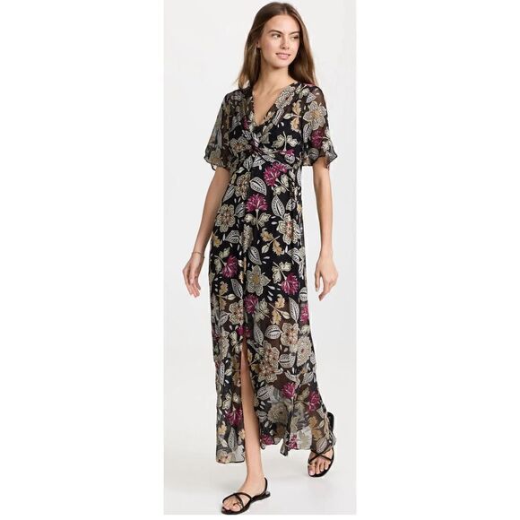 rag & bone Tamar Black  Floral Dress NWT Size 6 - Picture 4 of 14